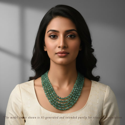 Natural Emerald Beads Necklace