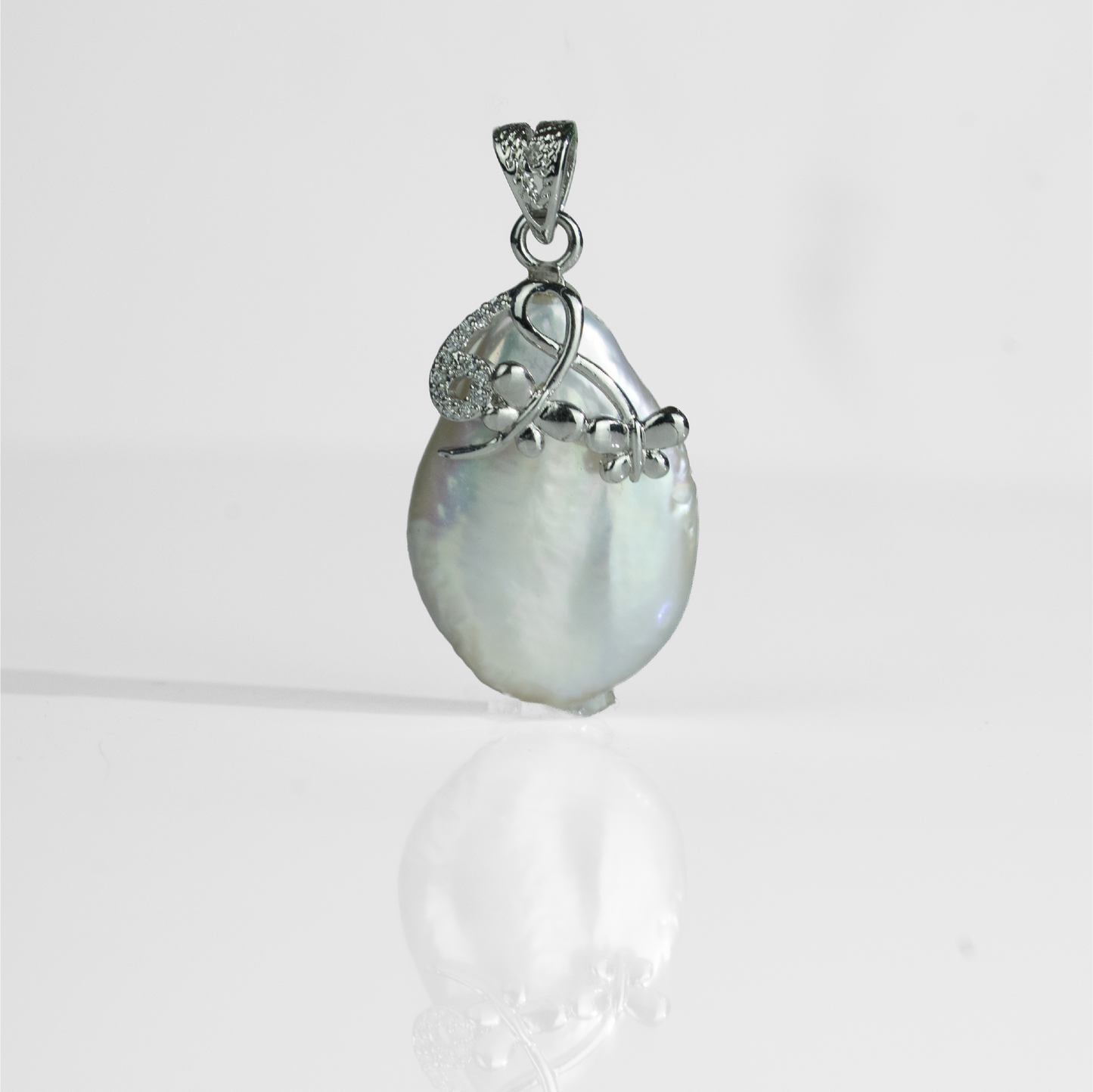 White Baroque Freshwater Pearl Locket