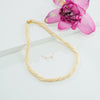 1.0-2.0mm White Seed Freshwater Pearl Necklace Set - AAA Quality
