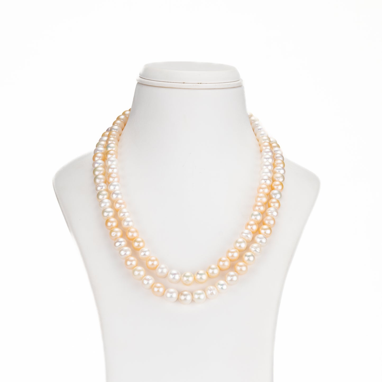 8.0-9.0mm Multicolor Near Round Freshwater Pearl Necklace Set - A Quality