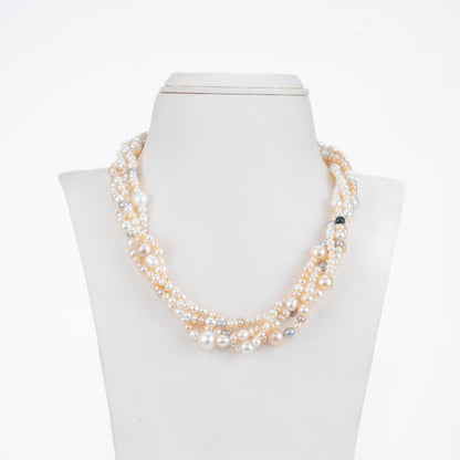 Multicolor Mix Freshwater Pearl Necklace Set - A Quality
