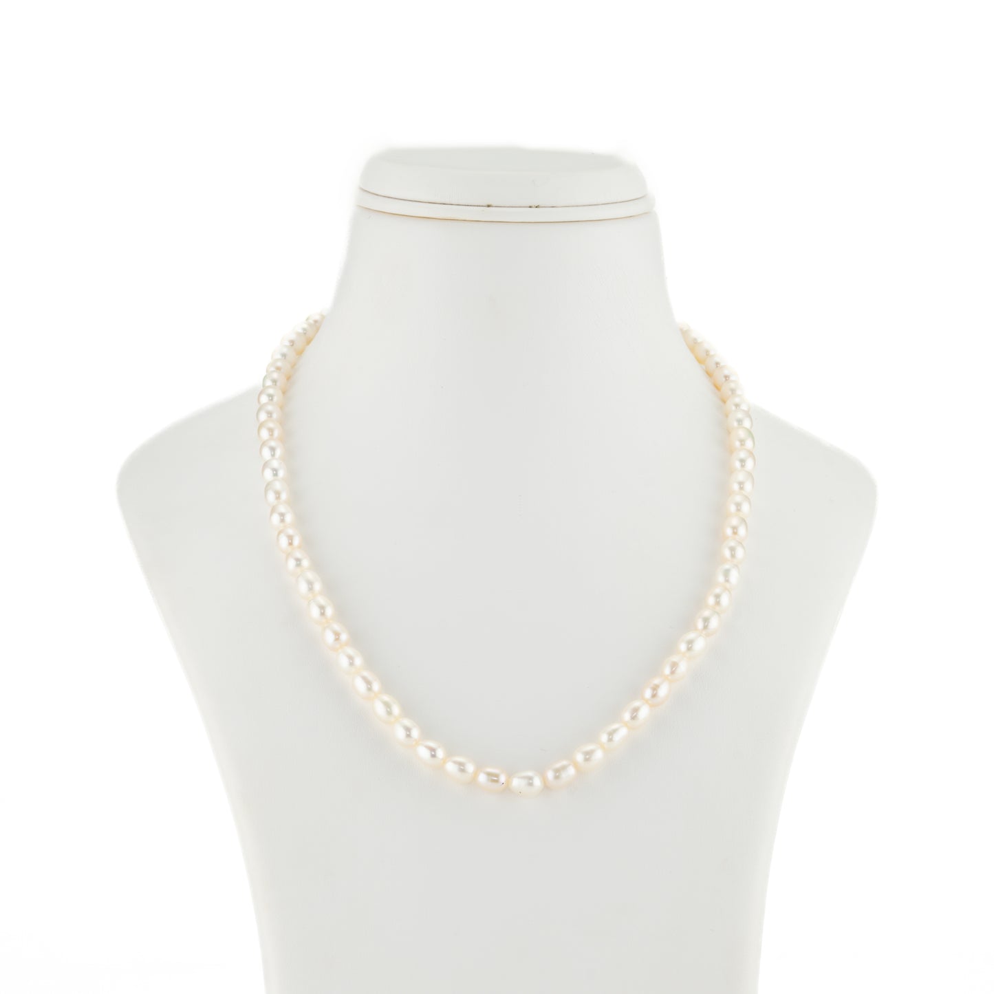 7.0-8.0mm White Drop Freshwater Pearl Necklace Set - A Quality