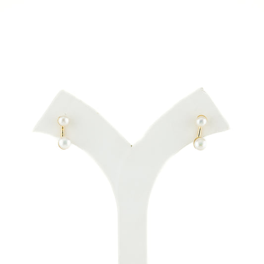 Elegant White Freshwater Pearl Stud Earrings