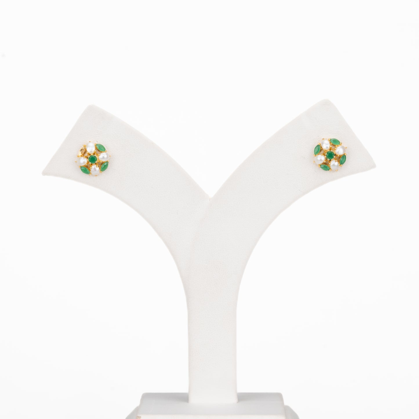 Luminescent Green Stone Freshwater Pearl Tops