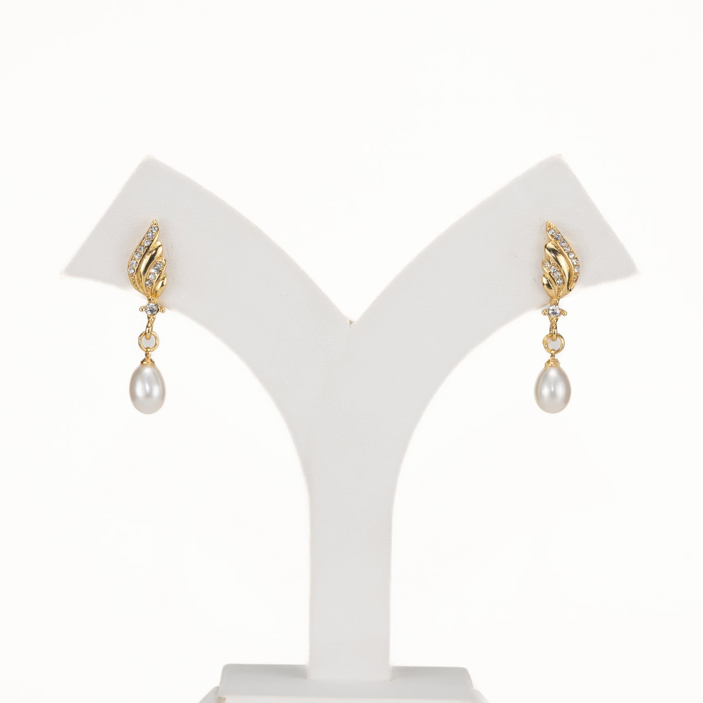 Irregular White Freshwater Pearl Stud Earrings