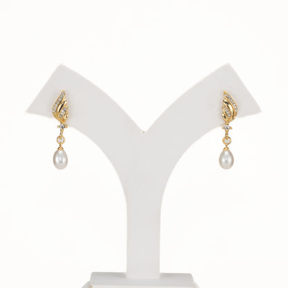 Irregular White Freshwater Pearl Stud Earrings