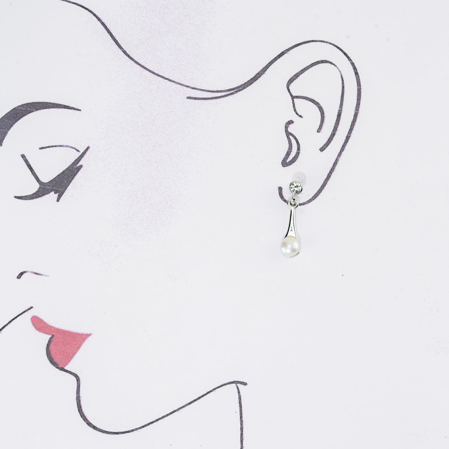 Pristine Freshwater Pearl Hanging Earrings