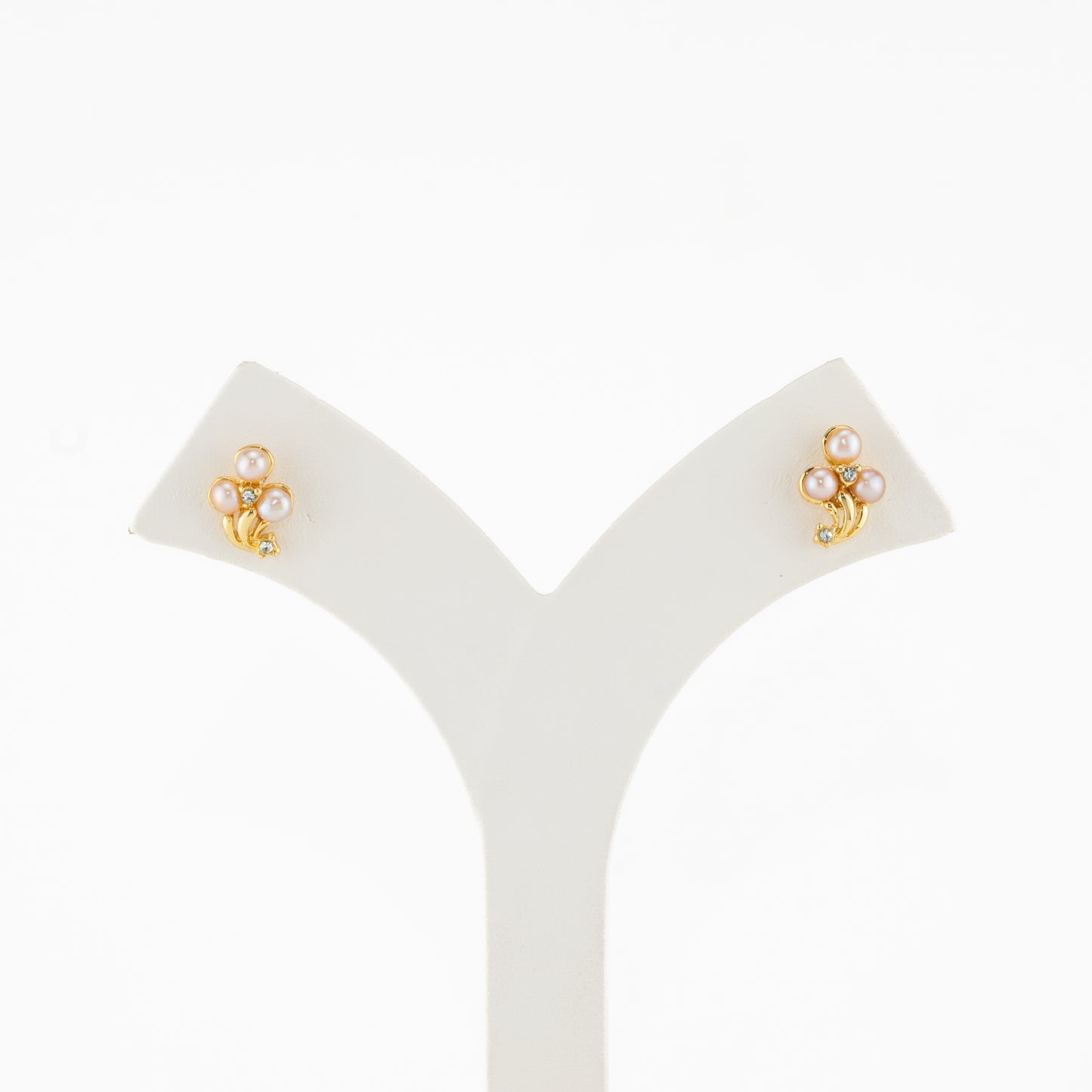 Marvelous Mermaid Tail Pink Freshwater Pearl Stud Earrings