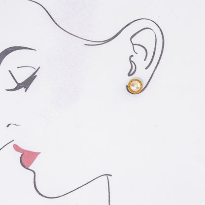 Marvelous Mermaid Tail Pink Freshwater Pearl Stud Earrings