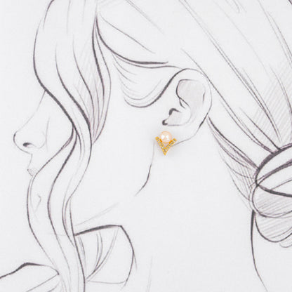 Angelic Pink Freshwater Pearl Stud Earrings