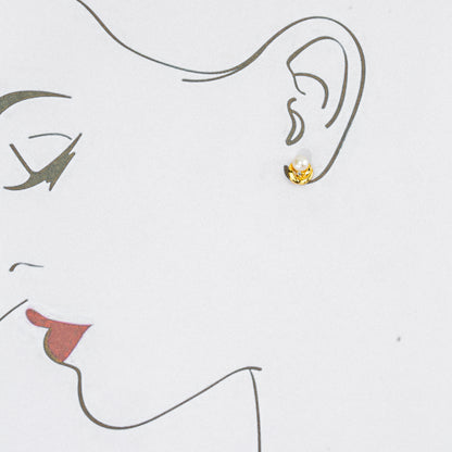 Angelic White Freshwater Pearl Stud Earrings