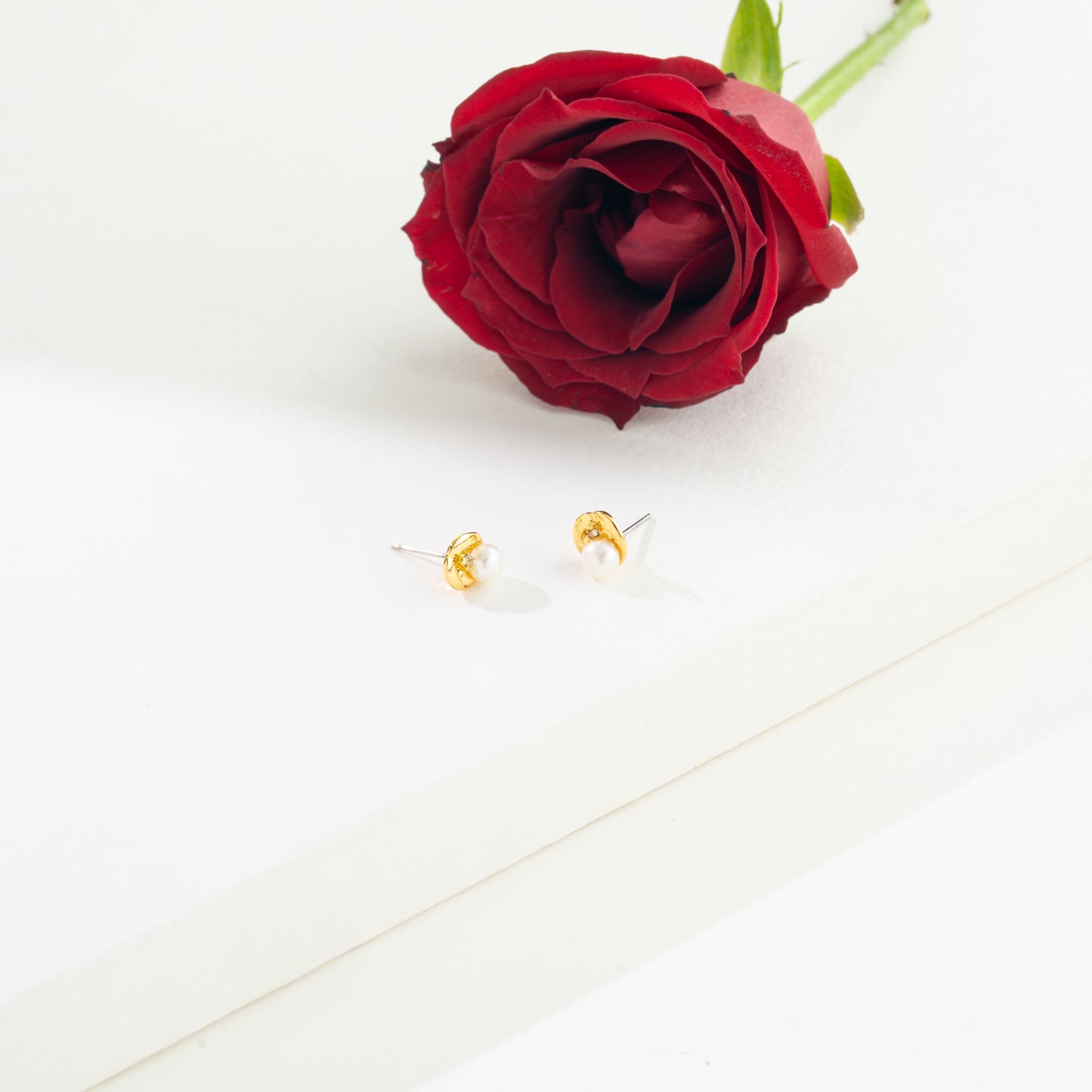Angelic White Freshwater Pearl Stud Earrings