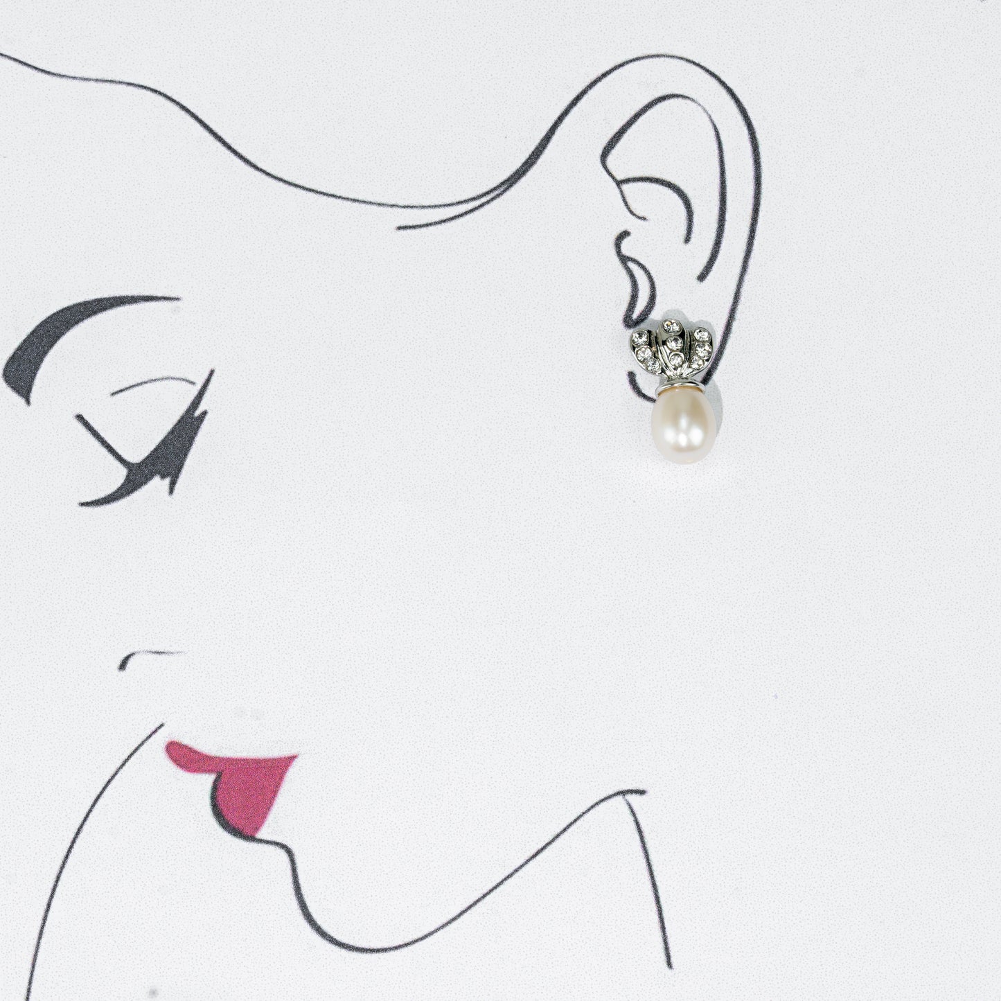 Glossy White Freshwater Pearl Stud Earrings