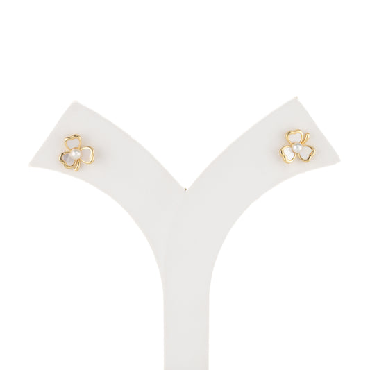 Classy White Freshwater Pearl Stud Earrings