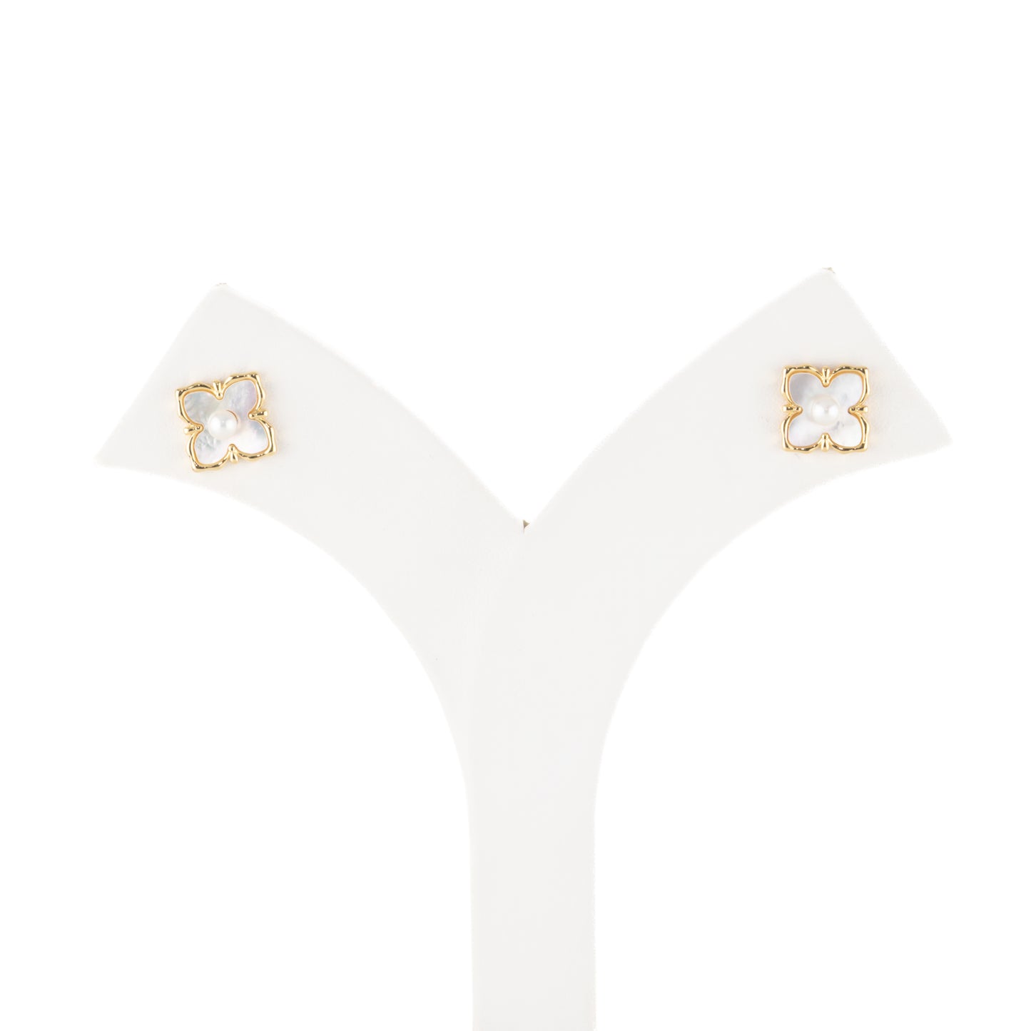 Iconic White Freshwater Pearl Stud Earrings