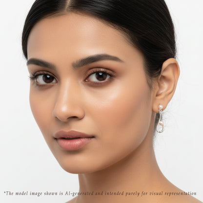 Stylish Pink Freshwater Pearl Stud Earrings