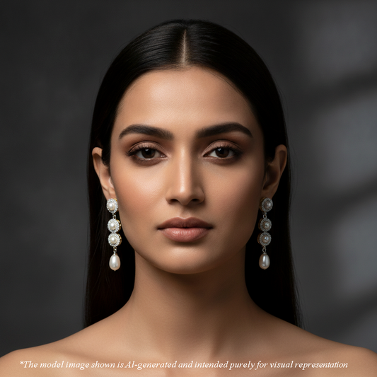 Pristine Freshwater Pearl Hanging Earrings
