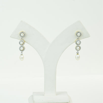 Pristine Freshwater Pearl Hanging Earrings
