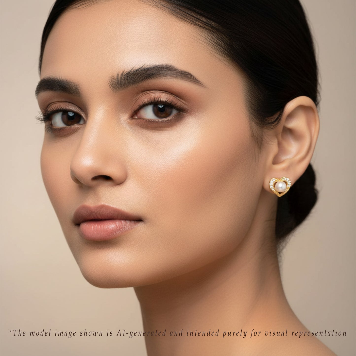 Radiance Pearl White Stone Stud Earrings