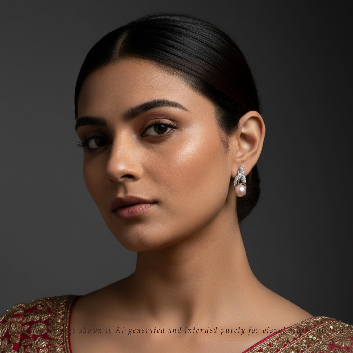 Glossy Pink Freshwater Pearl Stud Earrings