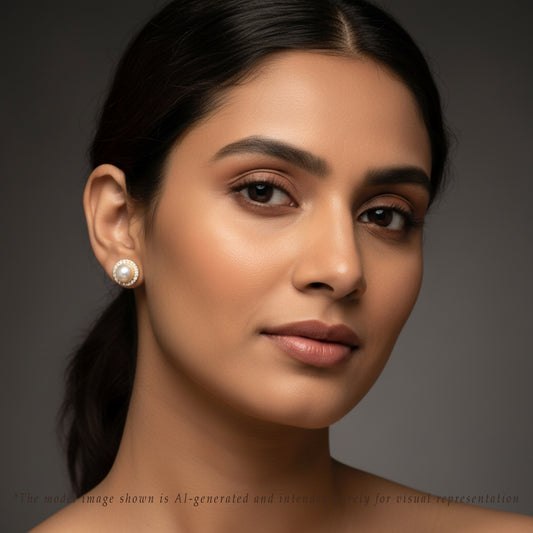 Marvelous Mermaid Tail Pink Freshwater Pearl Stud Earrings