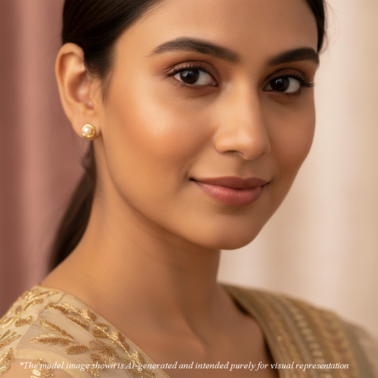 Angelic White Freshwater Pearl Stud Earrings