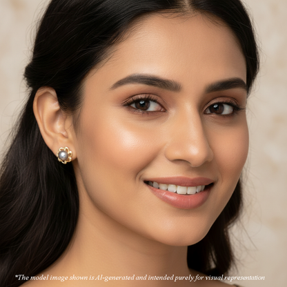 Dreamy Pink Freshwater Pearl Stud Earrings