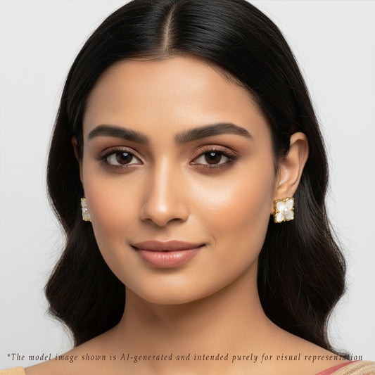 Iconic White Freshwater Pearl Stud Earrings