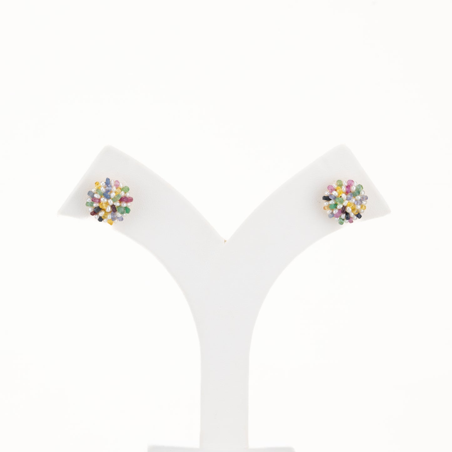 Colorful Multi Color Seed Freshwater Pearl Stud