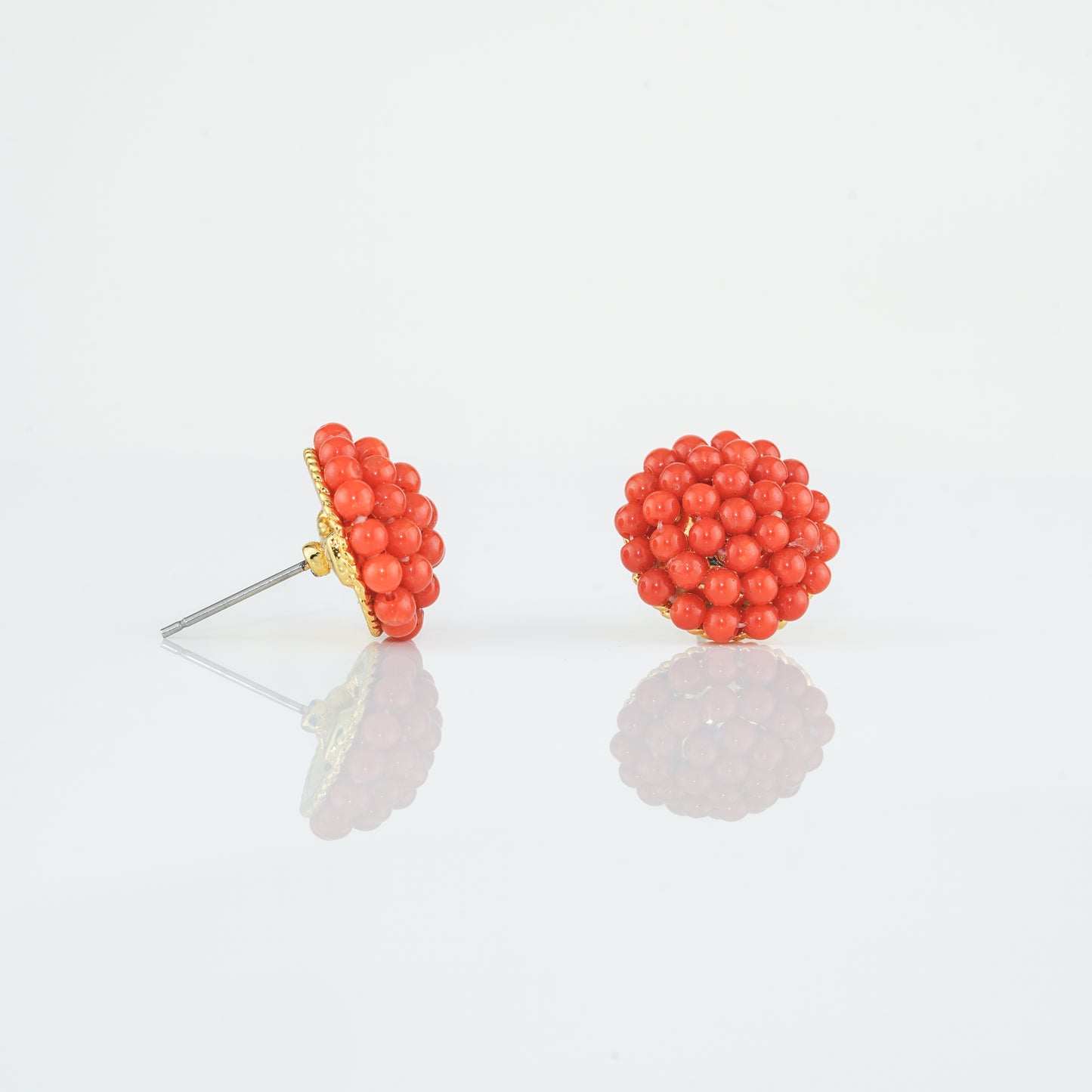 Coral Stud Earrings
