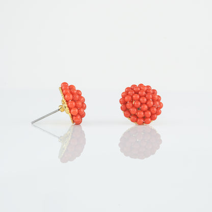 Coral Stud Earrings
