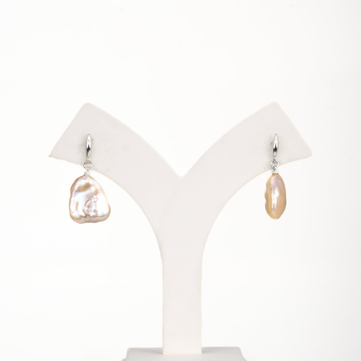 Pink Baroque Freshwater Hanging Freshwater Pearl  Earrings
