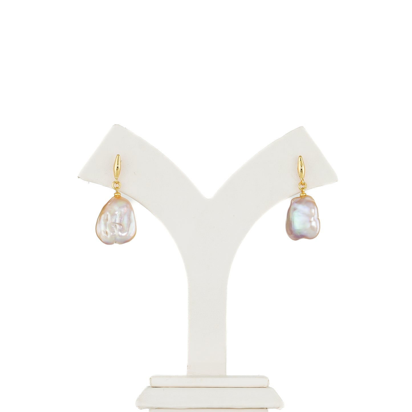 Pink Baroque Freshwater Hanging Freshwater Pearl  Earrings