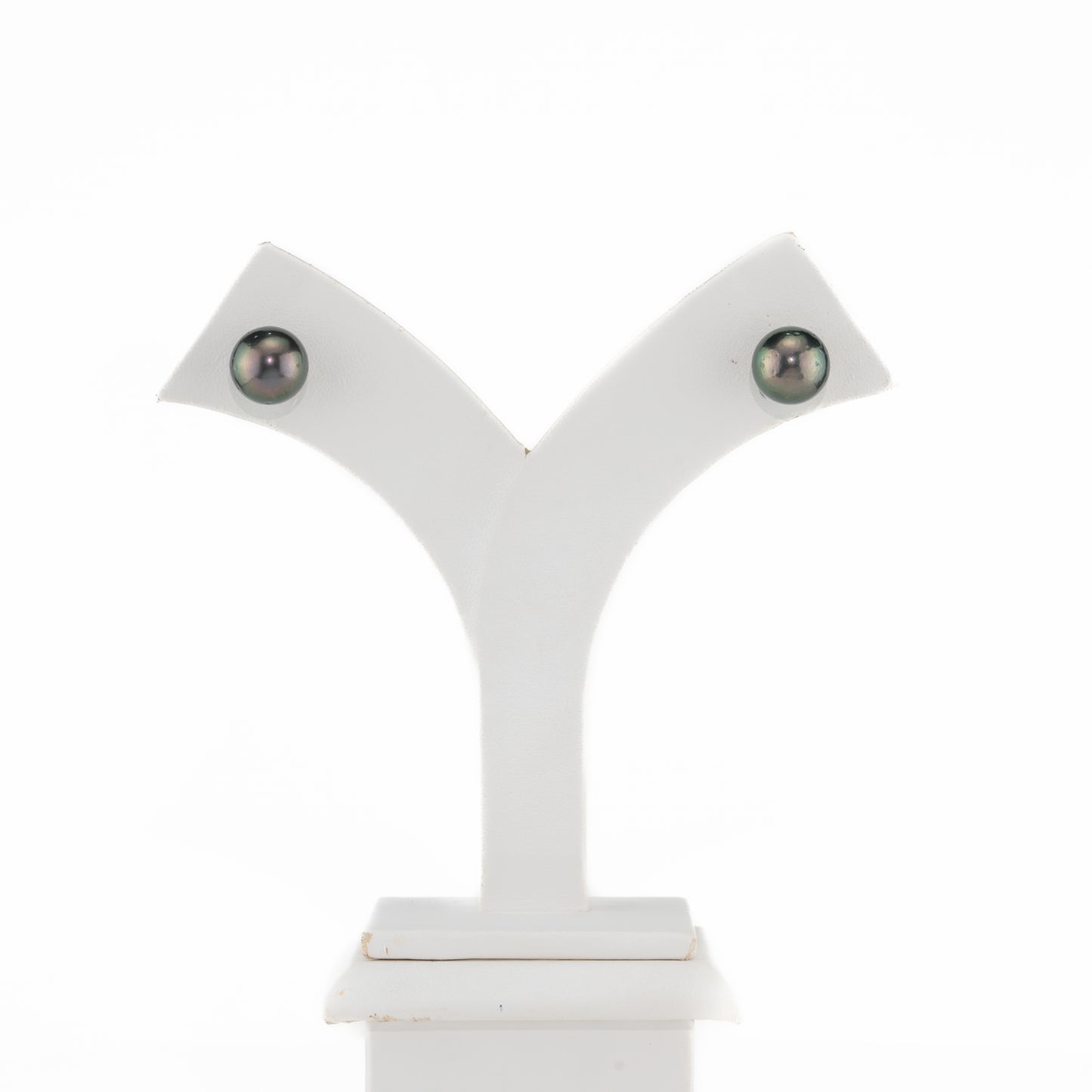 12.0-13.0mm Greenish Round Black Tahitian South Sea Pearl Tops