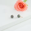 13.0-14.0mm Greenish Round Black Tahitian South Sea Pearl Tops