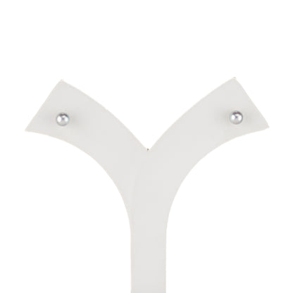 7.0-8.0mm Grey Round Akoya Saltwater Pearl Stud Earrings