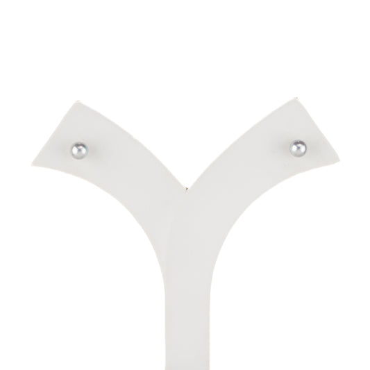 7.0-8.0mm Grey Round Akoya Saltwater Pearl Stud Earrings