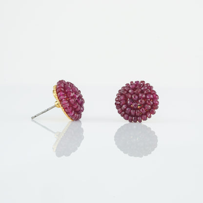 Natural Ruby Stud Earrings