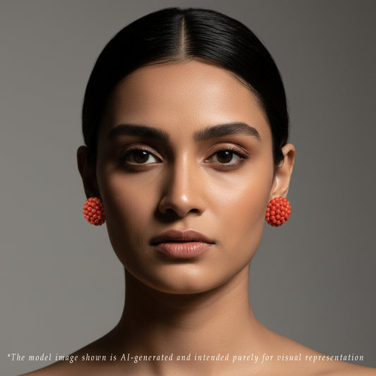 Coral Stud Earrings