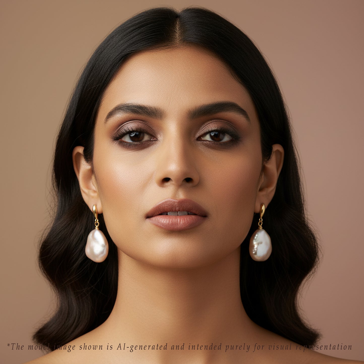 Pink Baroque Freshwater Hanging Freshwater Pearl  Earrings