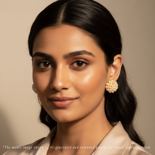 Pink Rice Freshwater Pearl Stud Earrings