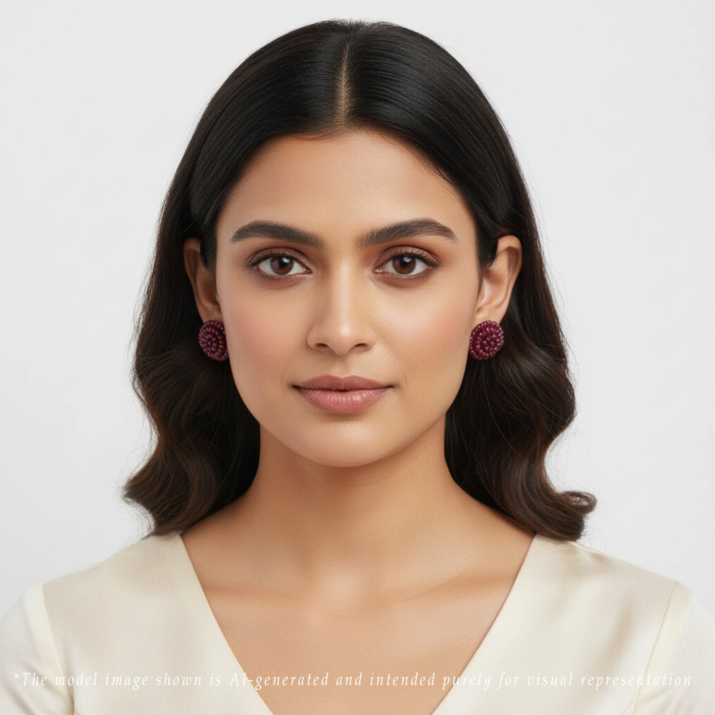 Natural Ruby Stud Earrings