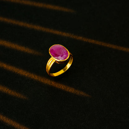 Ruby Gold  Stone Ring