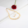 11.0-12.0mm Cream Near Round Ringed South Sea Pearl Necklace Set - A Quality
