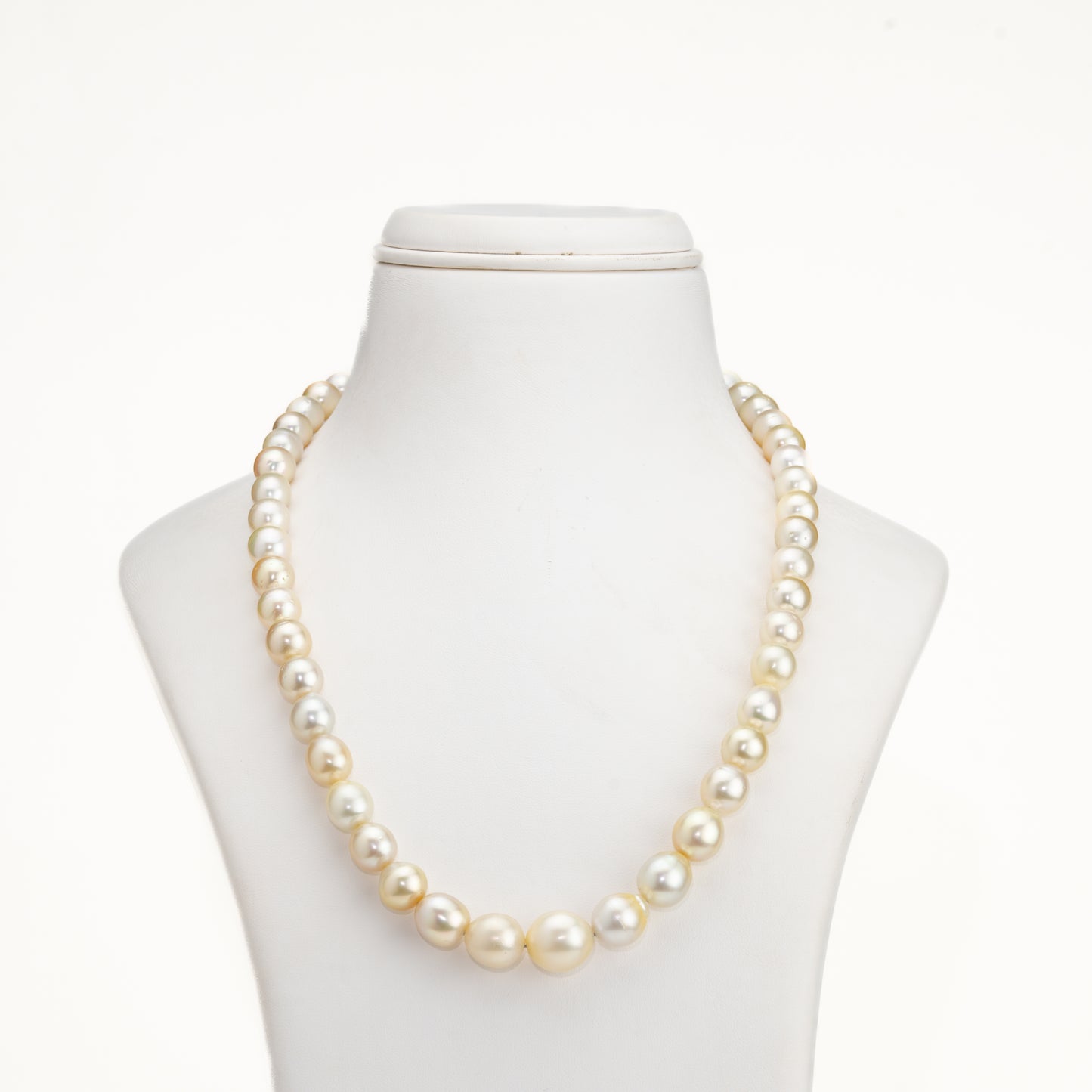 11.0-12.0mm Cream Drop South Sea Pearl Necklace Set - A Quality