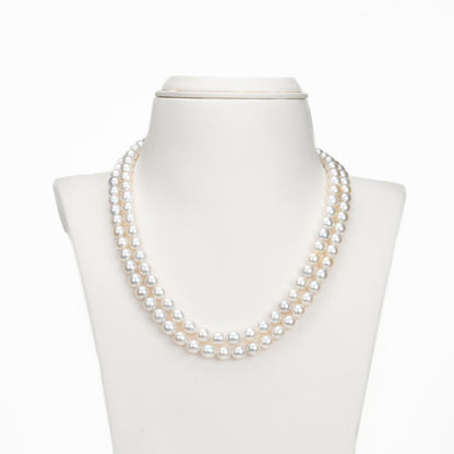 8.0-9.0mm White Drop South Sea Pearl Necklace - A Quality