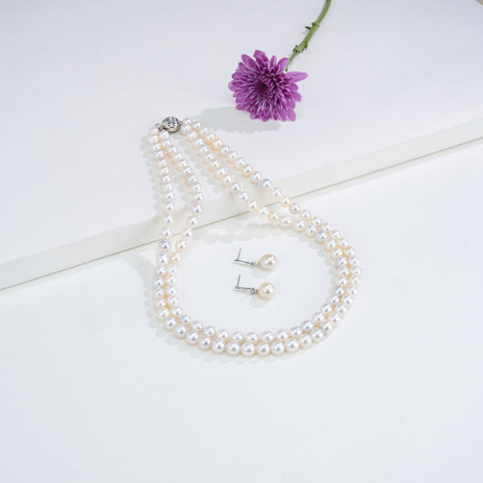 8.0-9.0mm White Drop South Sea Pearl Necklace - A Quality