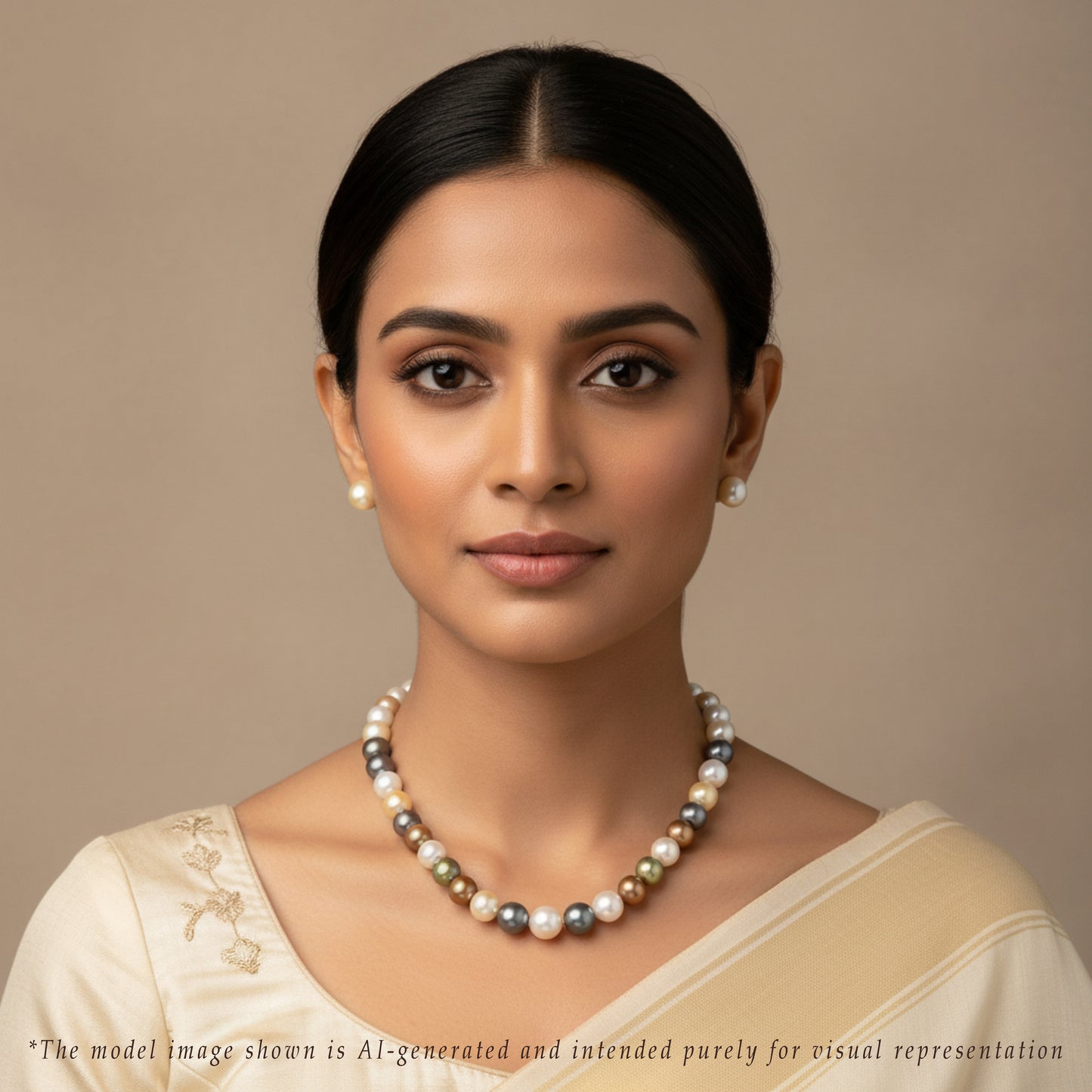 8.0-14.0mm Superior Multicolor South Sea Pearl Necklace Set -A Quality