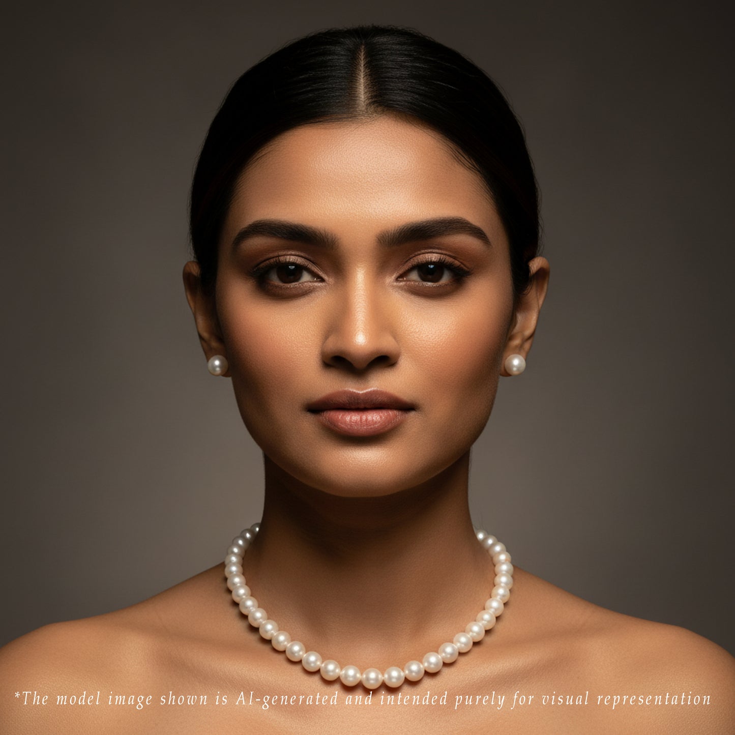 12.0-15.0mm White Near Round South Sea Pearls Necklace Set-AA Quality