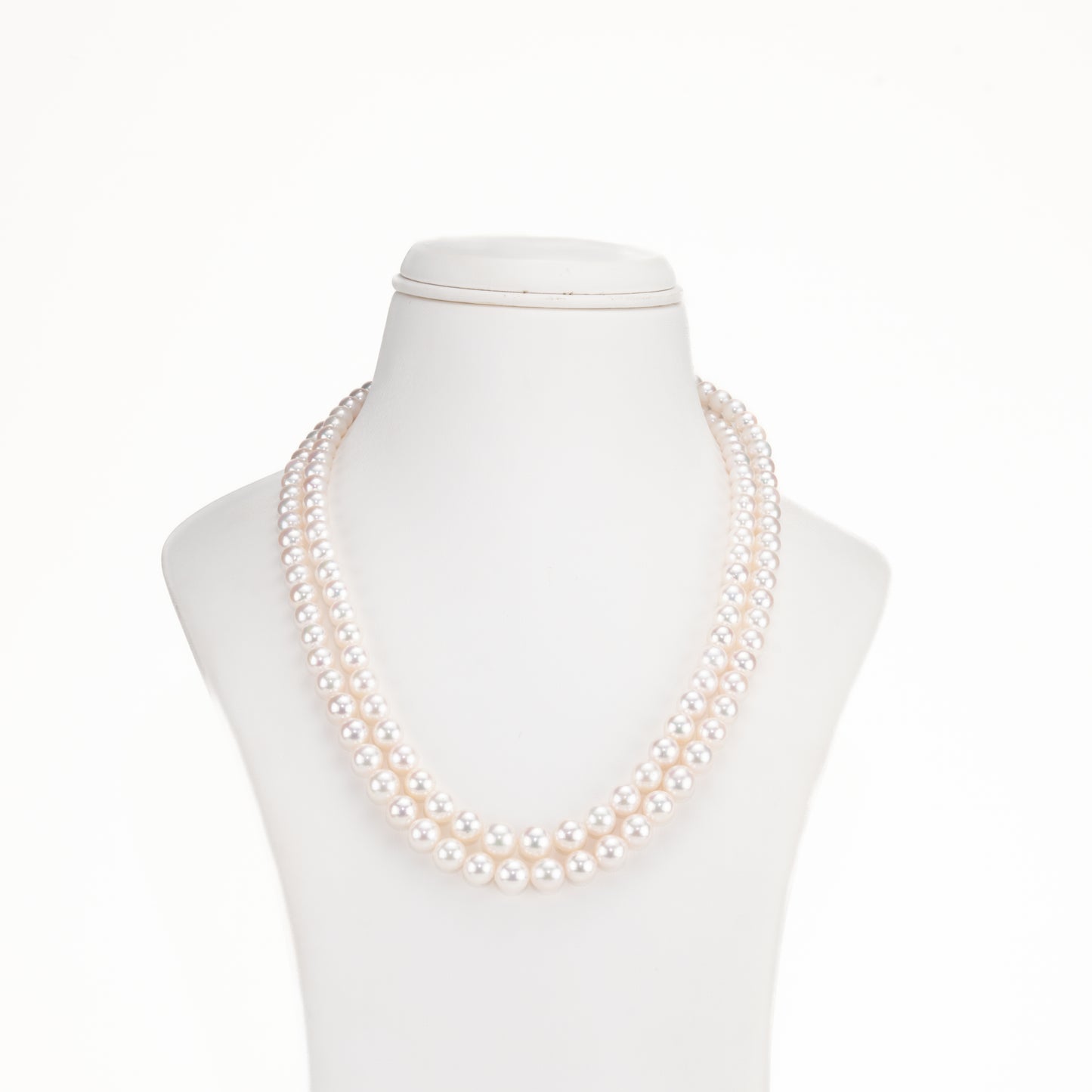 Grading White Round Akoya Saltwater Pearl Necklace Set - AAA Quality